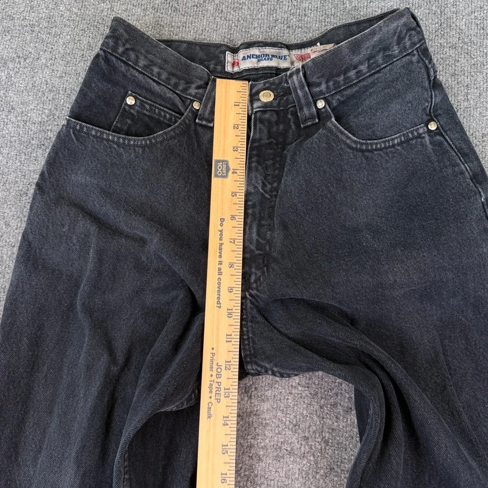 Vintage Anchor Blue Beyond Baggy Jeans Black Denim Mens 29x30 Wide Leg 90s Y2K